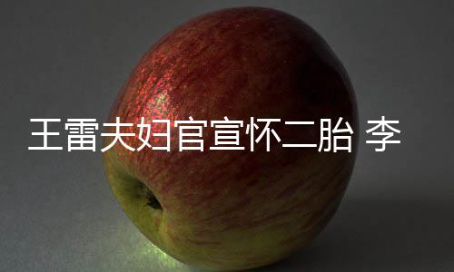 李小显自肚明萌孕怀二儿胎 要女曝想王雷官宣夫妇