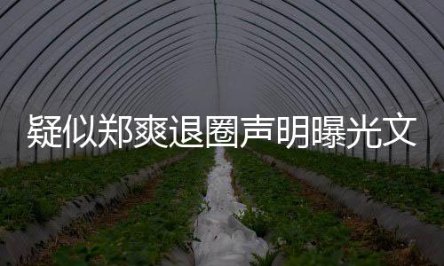 版内容退圈郑爽疑似意的曝光文字我不声明是故