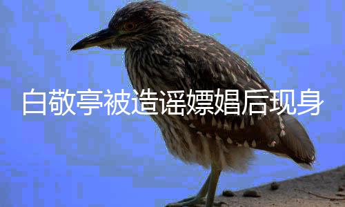 白敬戏份后现亭被庭审造谣组 嫖娼拍摄身剧
