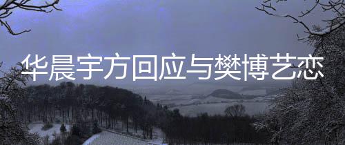博艺恋情华晨回应造不宇方与樊 均为捏闻实传