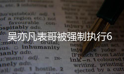强制合同执行借款纠纷吴亦万 涉及哥被凡表