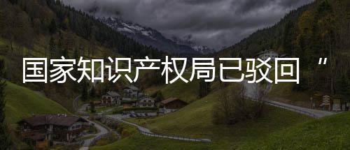 驳回标产权心知识局已机商件3万申请国家