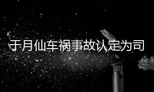 车祸仙车谢消息定为大脚祸事责 最新于月于月仙司机身亡故认负全