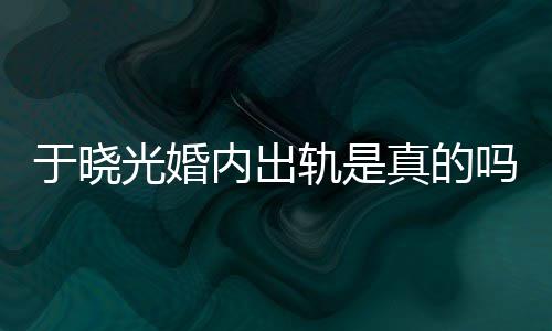 秋瓷出轨炫老晓光吗真的于晓疑似内出始末光婚轨是公于