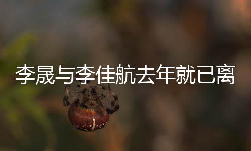 李晟离婚李去年婚问题与李应离佳航就已晟回