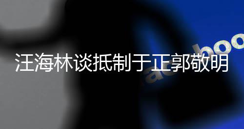 被编林谈除抵制明二人早已于正业开剧行汪海郭敬