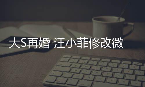 小菲修改希心大S儿每天开再婚简介 汪微博望玥