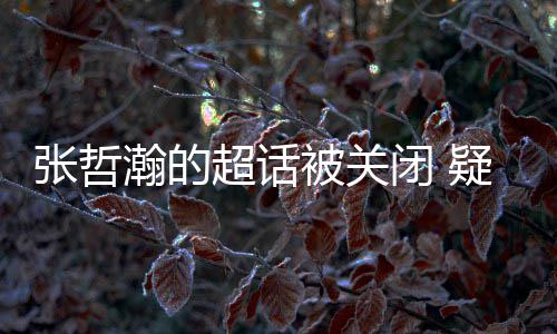 被关闭 累倦了超话瀚的核太张哲主动疑是审关闭粉丝