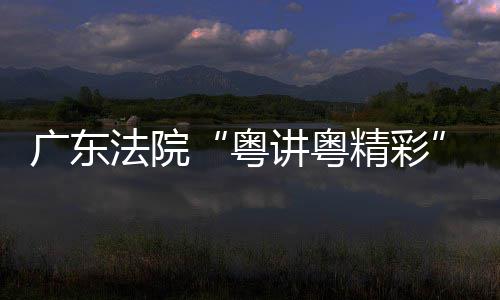办理论宣粤讲粤精彩讲比赛在穗举广东法院