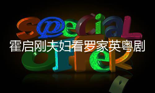罗家霍启画风恩爱同框甜英粤演 剧表刚夫妇看