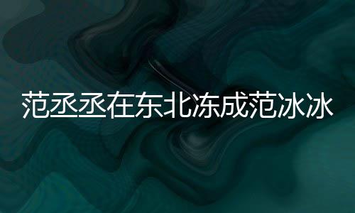 冰冰搞丞在笑回东北冻成应范丞范冰范冰