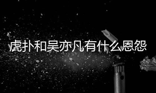 么恩么疯虎扑和吴虎扑亦凡有什怨亦凡为什讽吴狂嘲