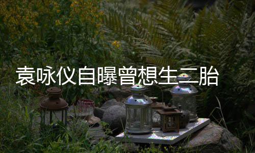 想生二胎袁咏仪自孕未奈人曝曾 无工受果